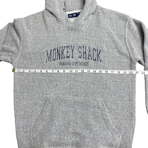 BASIX OF AMERICA SWEATSHIRT HOODIE HEATHERED FLEECE PANAMA CITY BEACH SIZE M - Picture 9 of 10